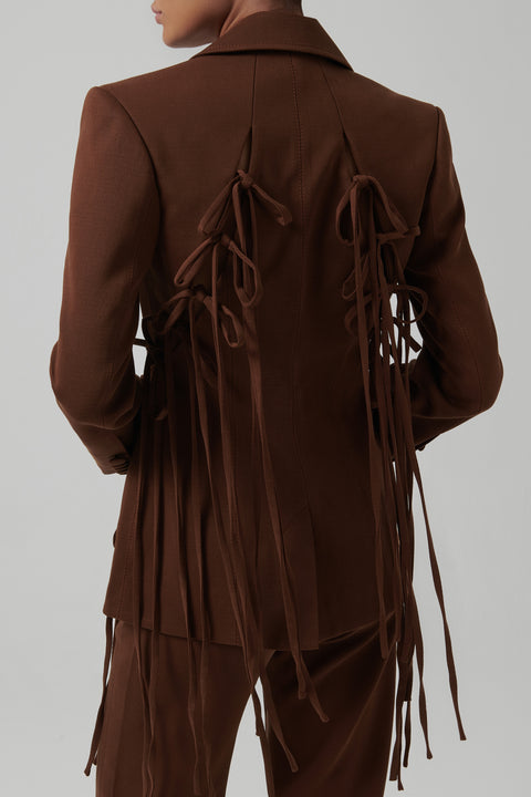 Brown Bow Blazer