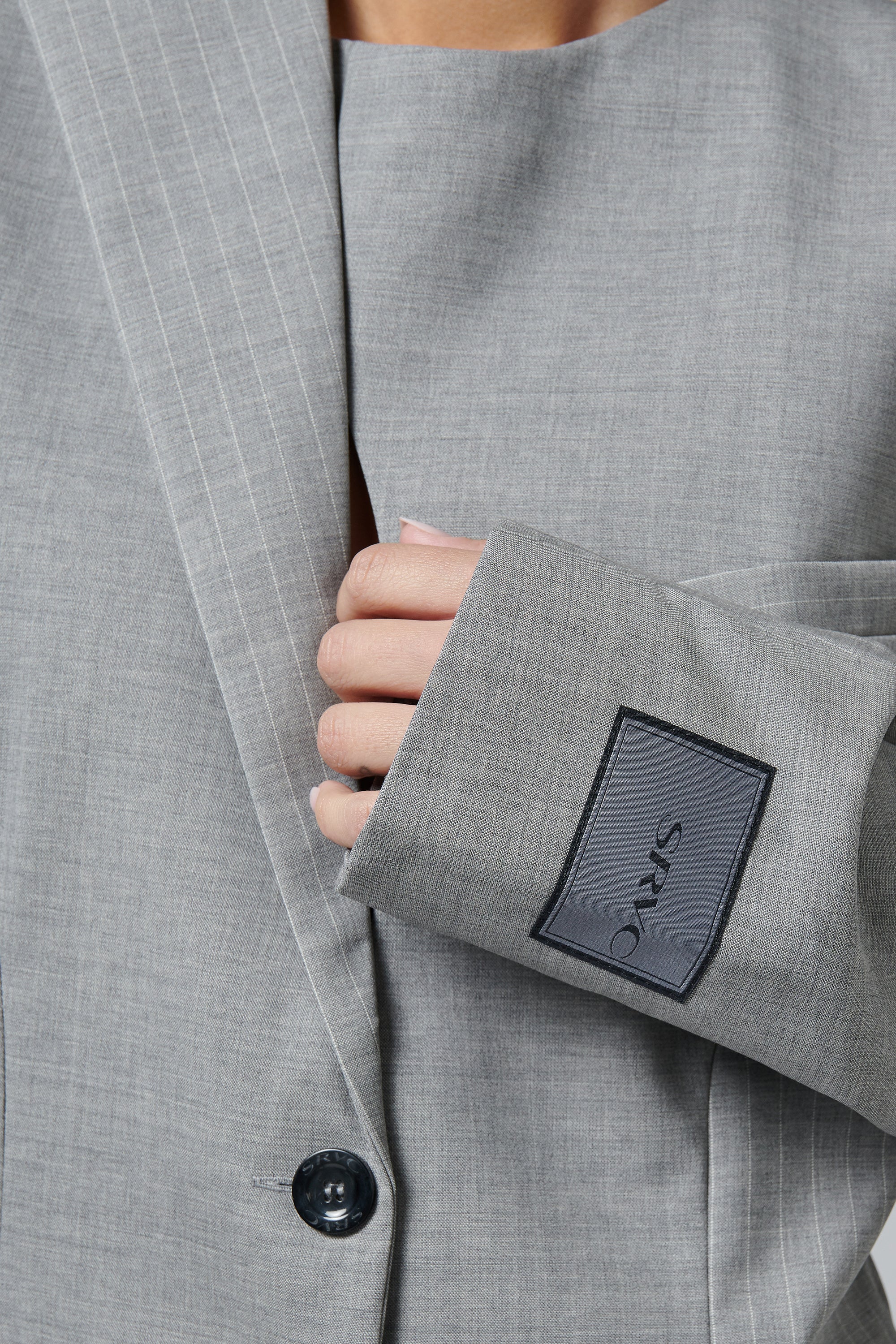 SRVC Grey Razor Tailored Jacket display picture 1