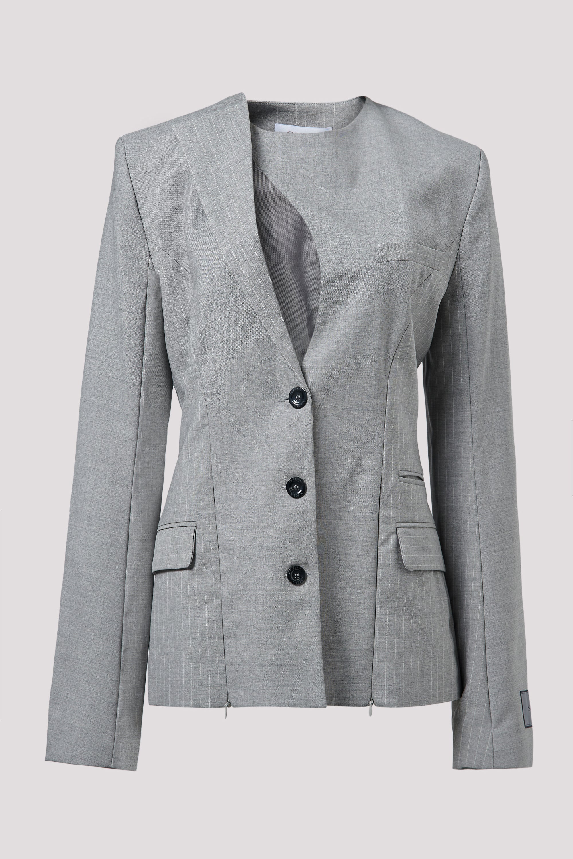 SRVC Grey Razor Tailored Jacket display picture 1