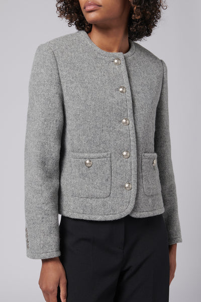 【新品未使用】Louise Classic Tweed Jacket Dunst Grey Classic Tweed Jacket