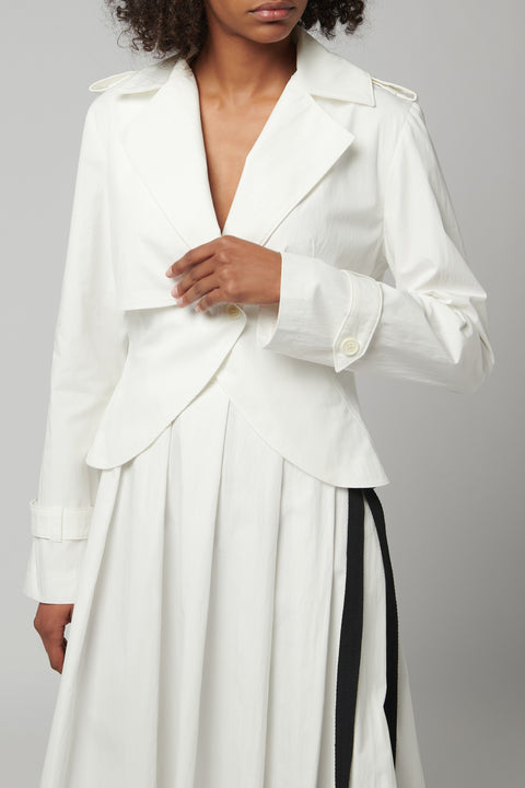 White Anne Cropped Blazer