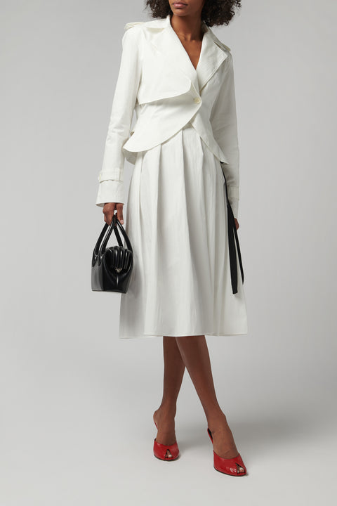 White Anne Cropped Blazer