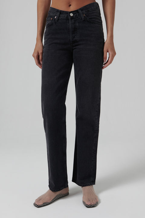 Black V-Waist Kelly Jeans