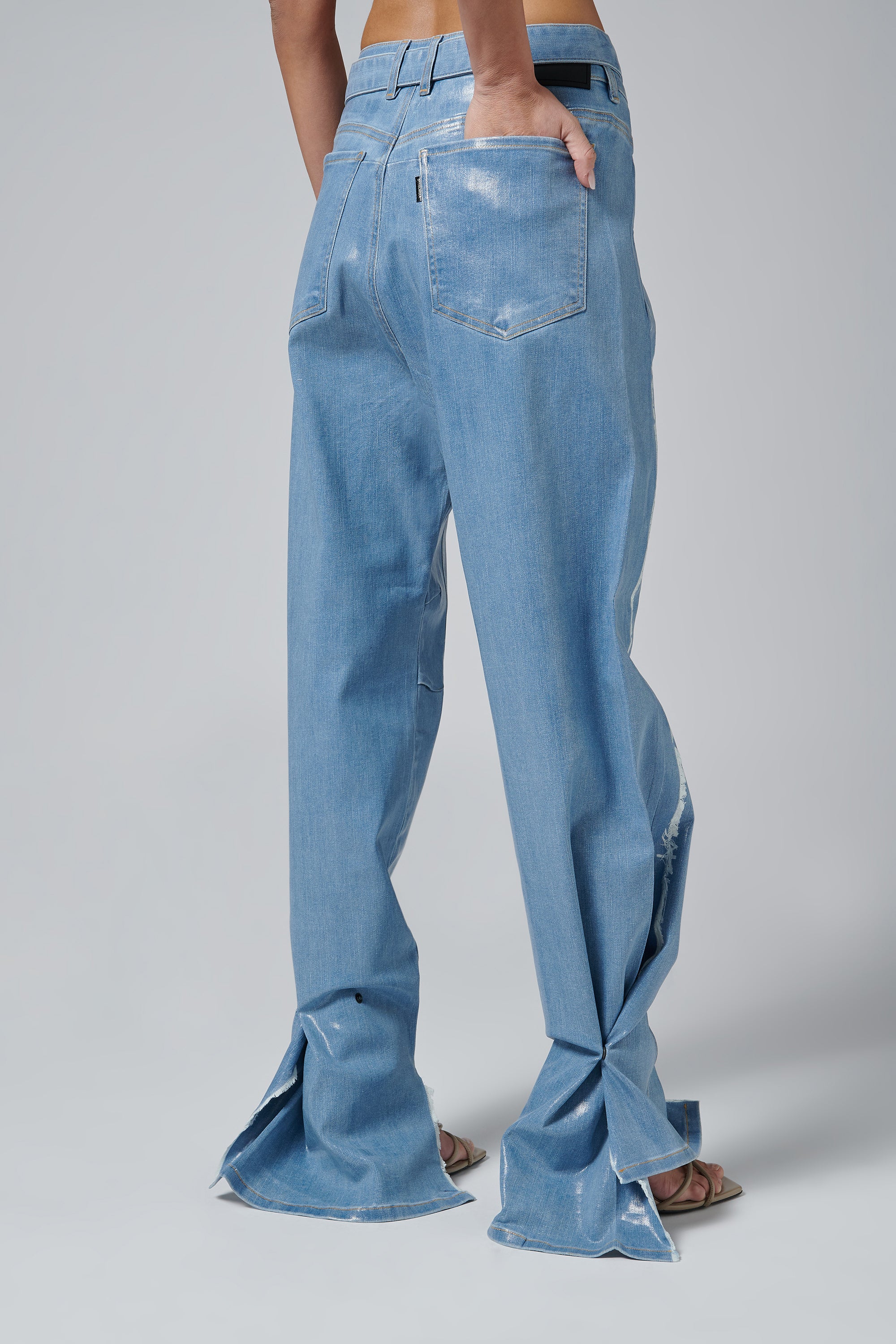 Ottolinger Blue Glazed Baggy Jeans