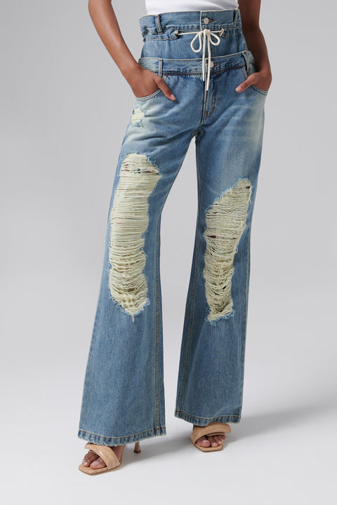 Beria String Double Waist Jeans