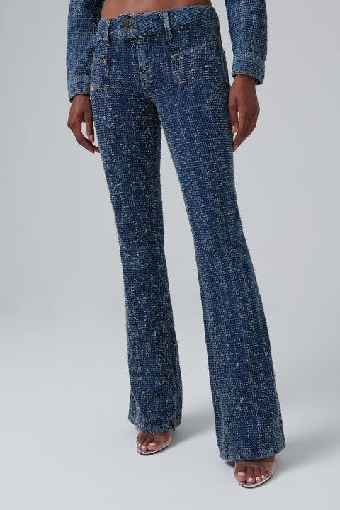 Blue Embellished Denim Jeans