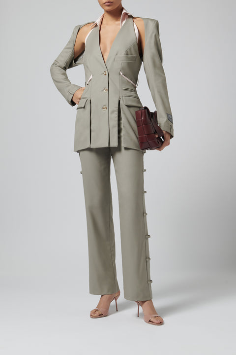 Sage Serpentine Tailored Blazer