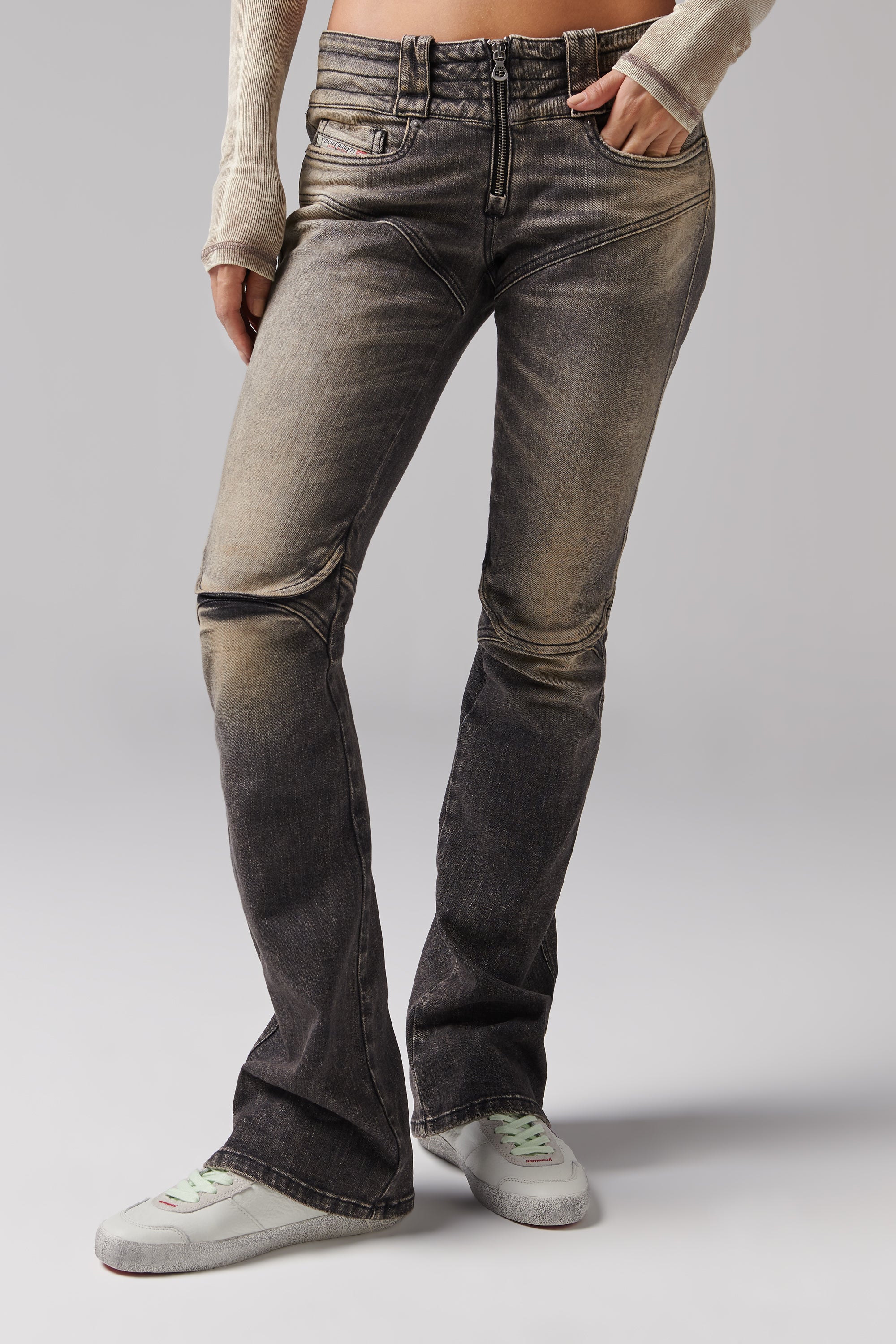 Diesel Black D-BELTY-S Flared Jeans