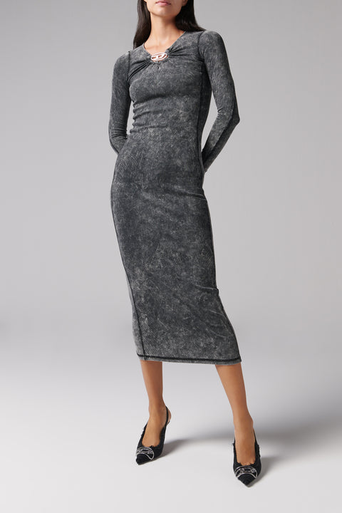 Black D-Critic Midi Dress