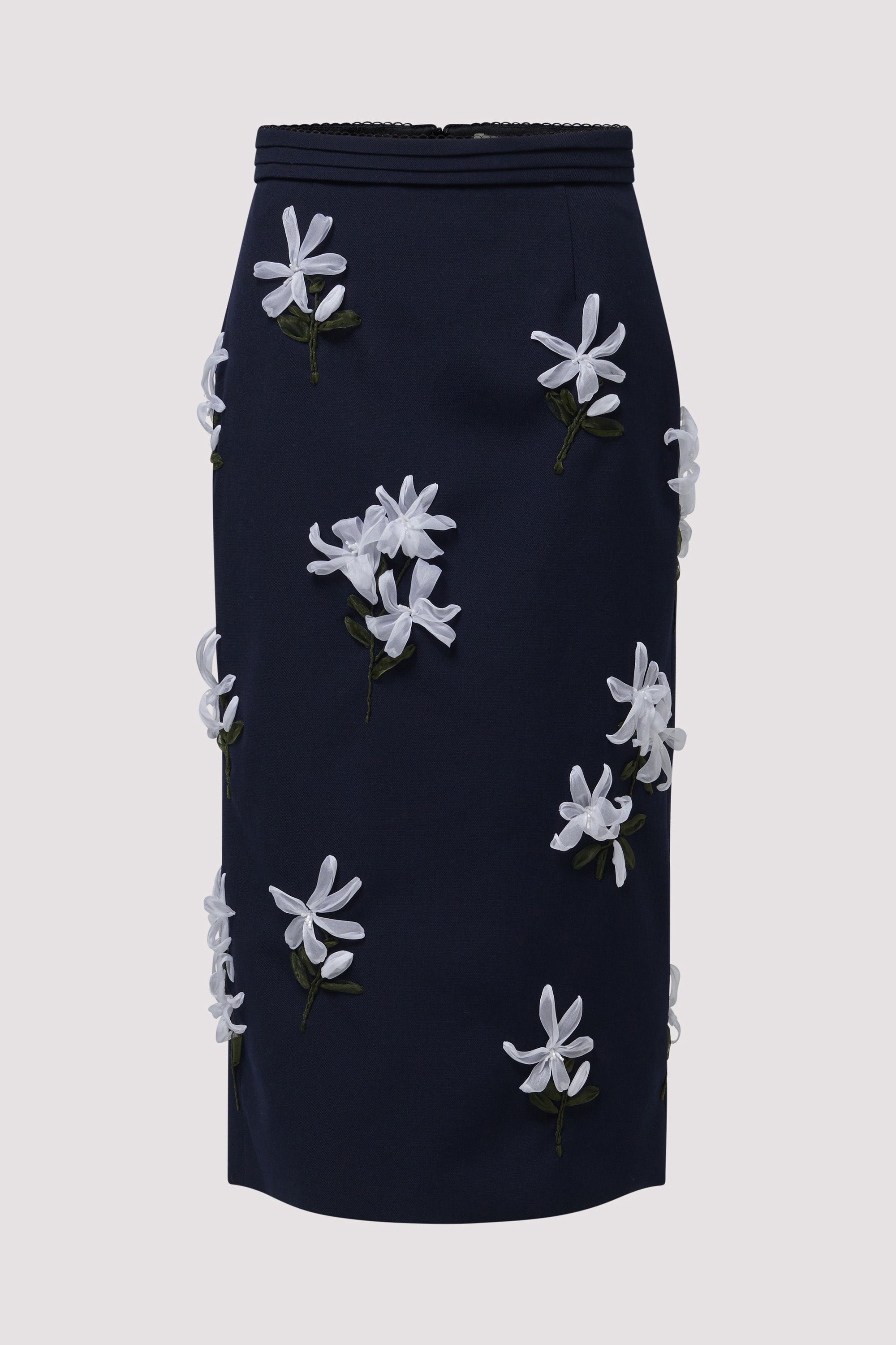 Shushu/Tong Blue Ribbon Jacquard Midi Skirt