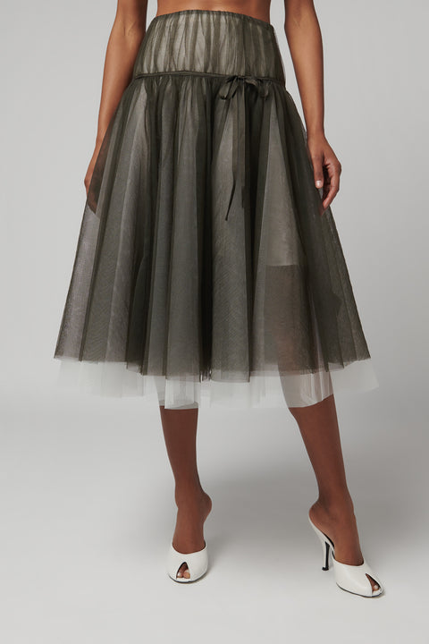 Brown Downtown Midi Skirt