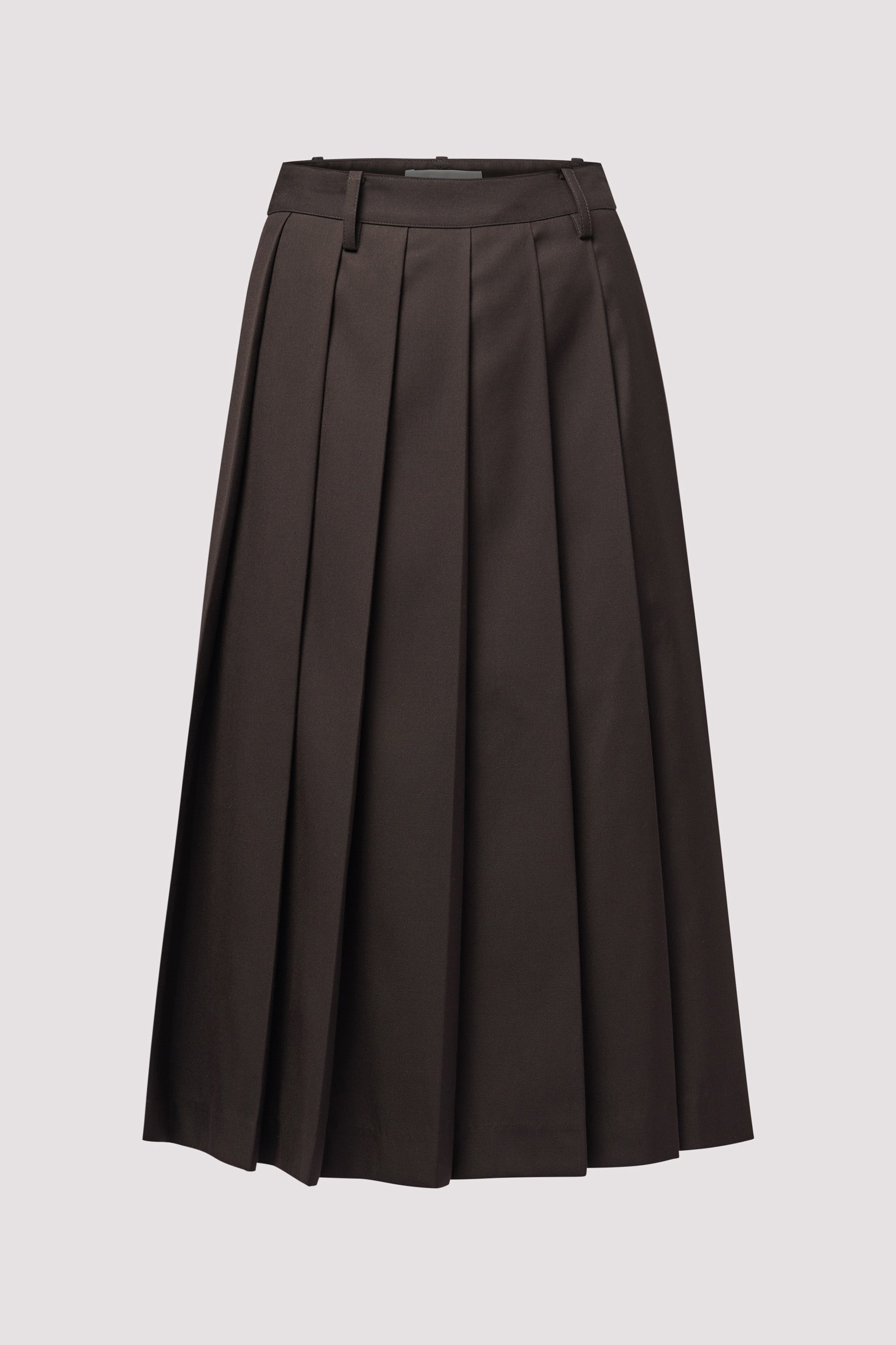 【DUNST/ダンスト】PLEATS MIDI SKIRT Dunst Brown Pleats Long Skirt