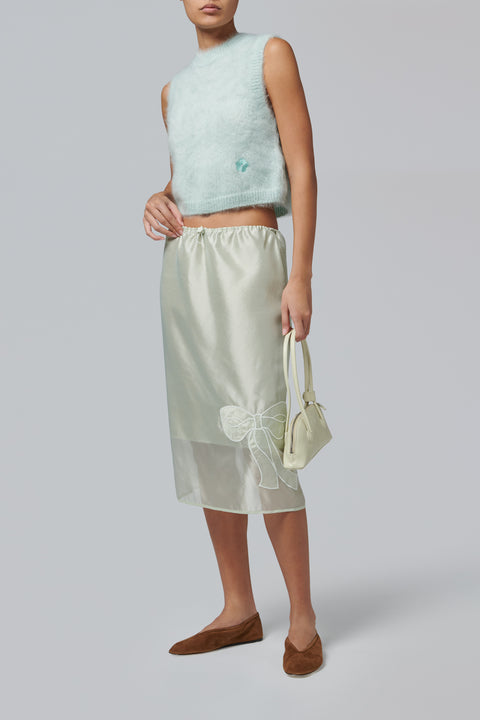 Green Hybrid Organza Skirt