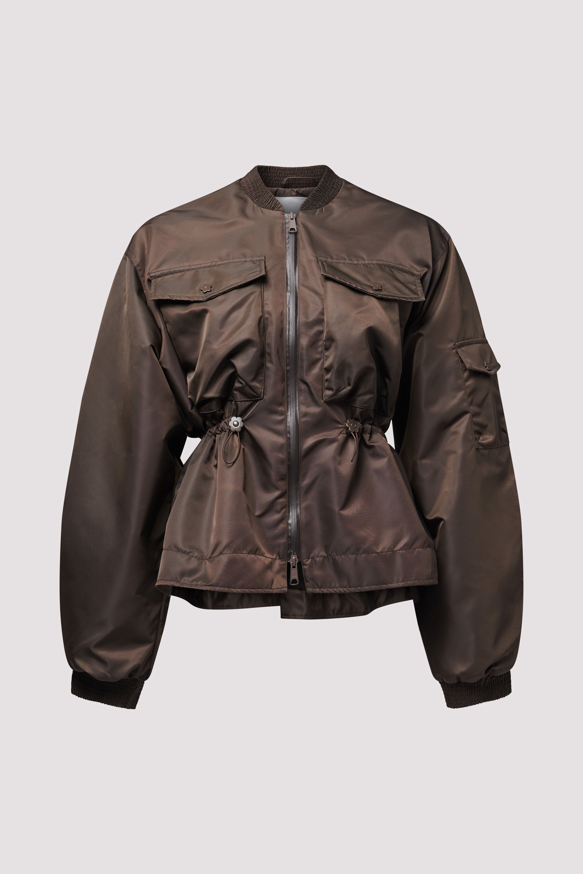 Cecilie Bahnsen Brown Birdie Technical Nylon Jacket
