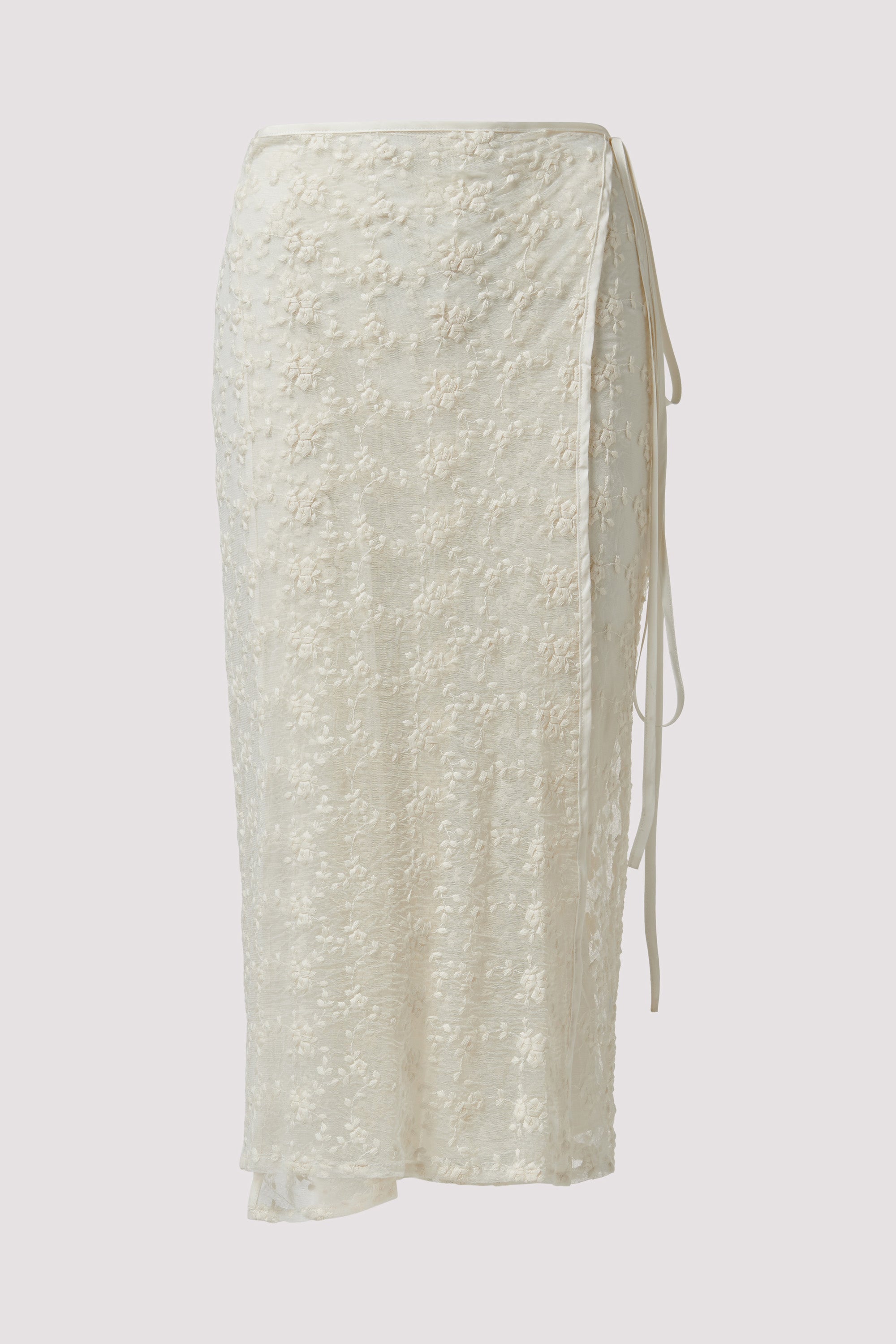 Song for the Mute White Lace Wrap Skirt