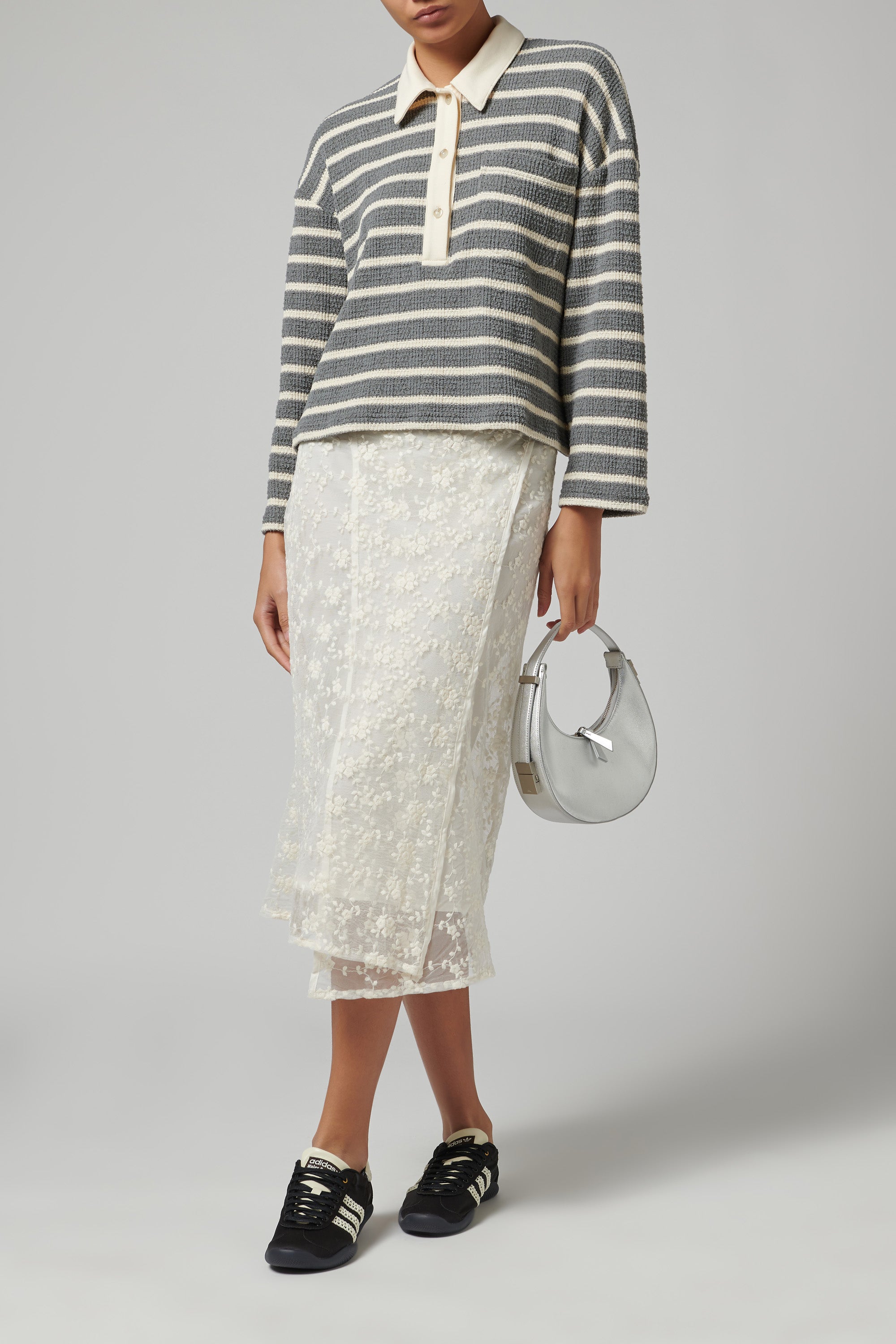 Song for the Mute White Lace Wrap Skirt