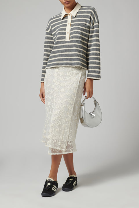 White Lace Wrap Skirt