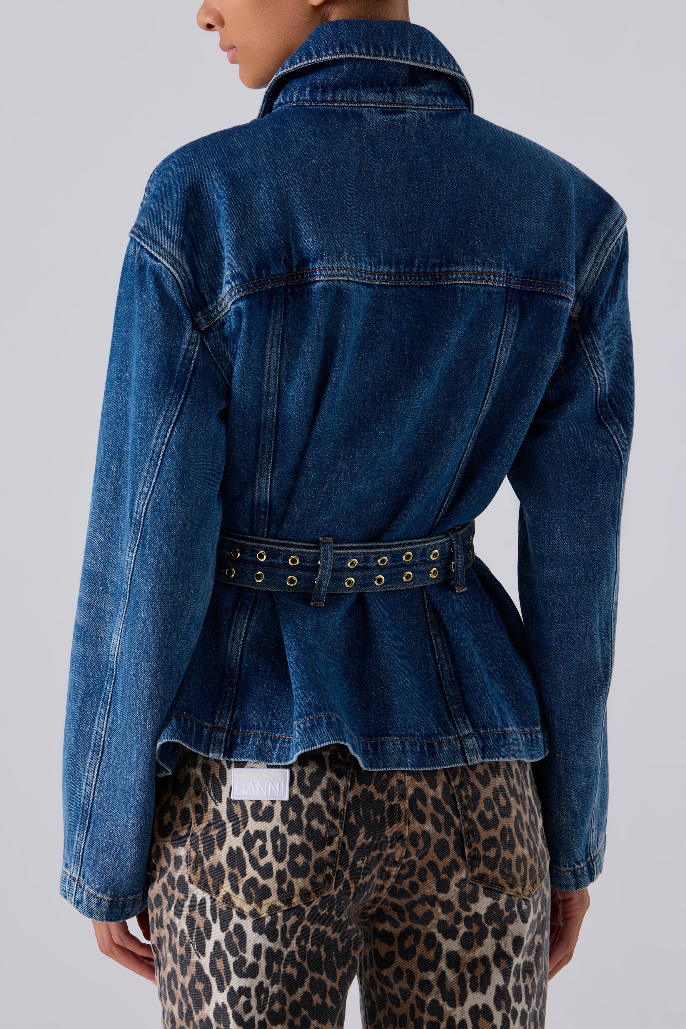 Ganni Blue Soft Rigid Denim Jacket