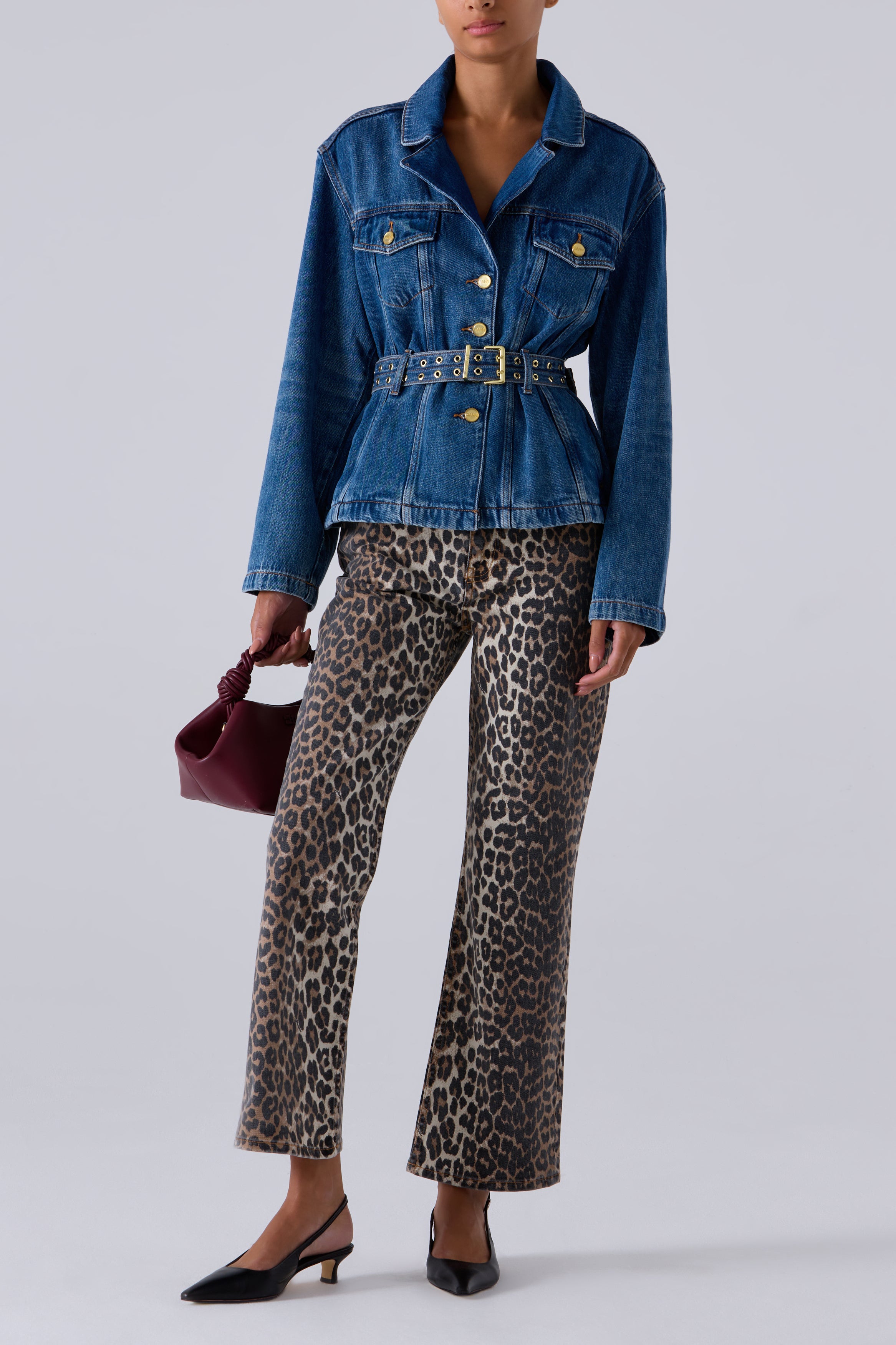Ganni Blue Soft Rigid Denim Jacket