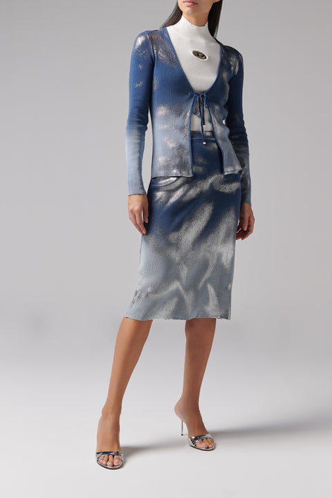 Metallic Blue Cardigan