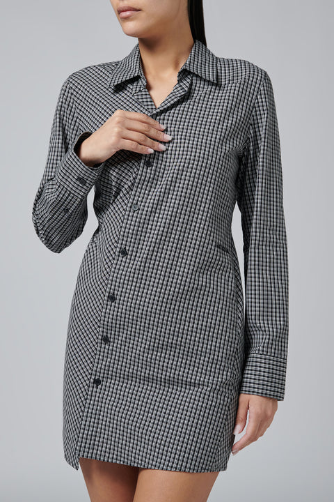 Black Womens Twisted Shirt Dress
