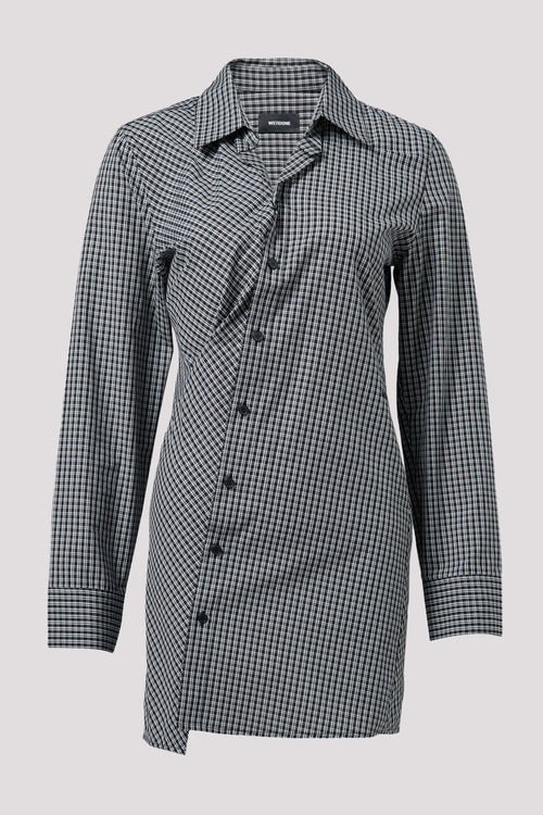 We11done Black Womens Twisted Shirt Dress Black / L