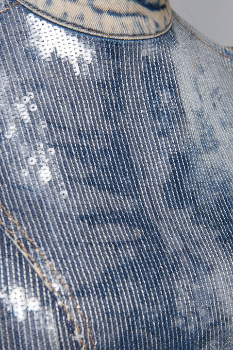 Metallic DE-CAMY-S Open Back Top