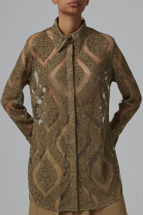 Brown Long Sleeved Shirt