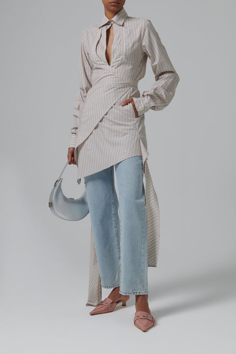 Beige Peitho Shirt Dress