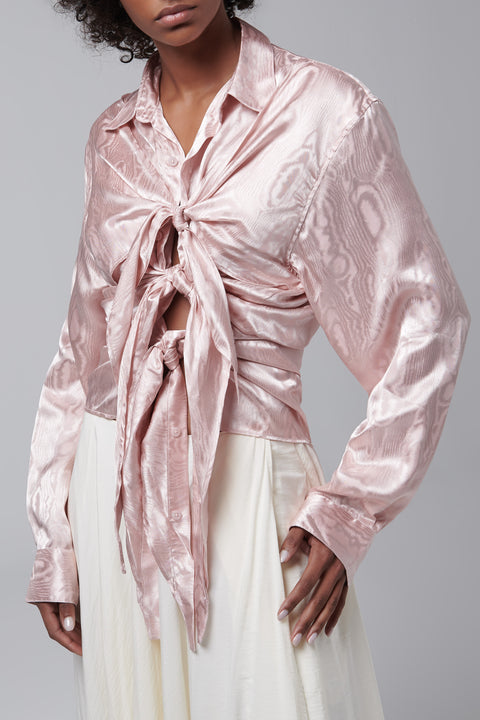 Pink Knotted Shirt