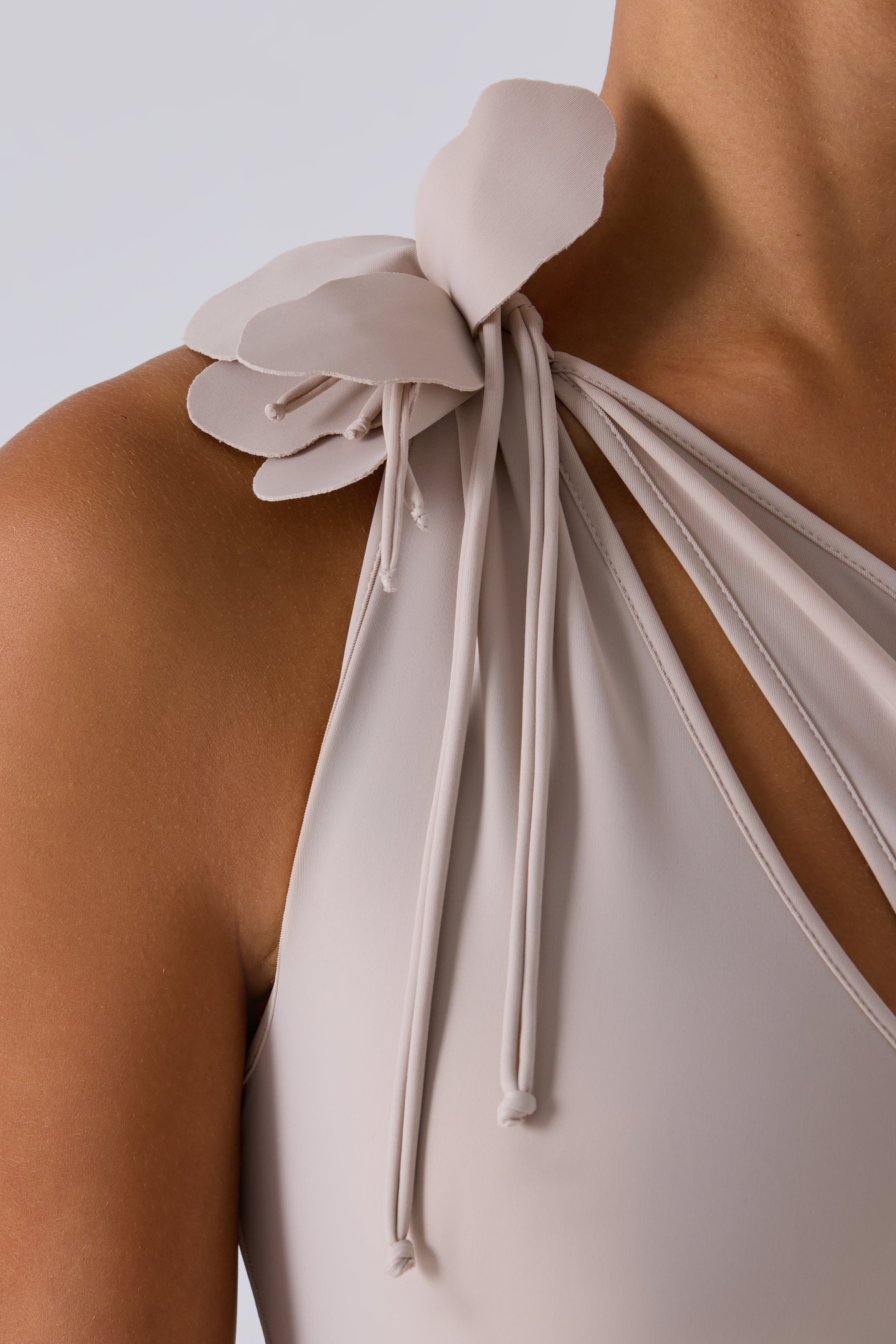 Coperni Asymmetric Flower Maxi Dress
