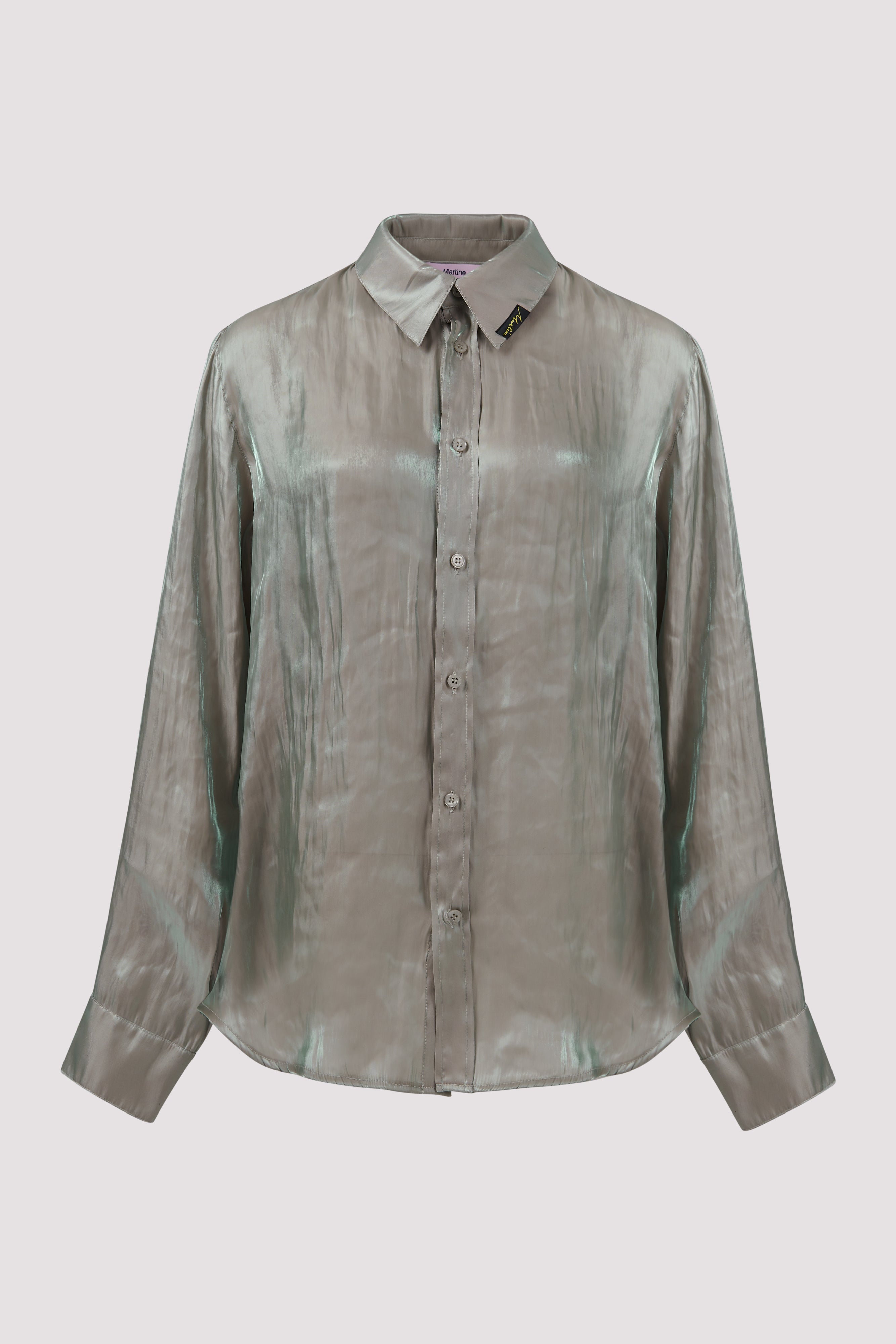 metallic grey dress shirt Martine Rose White Classic Shirt