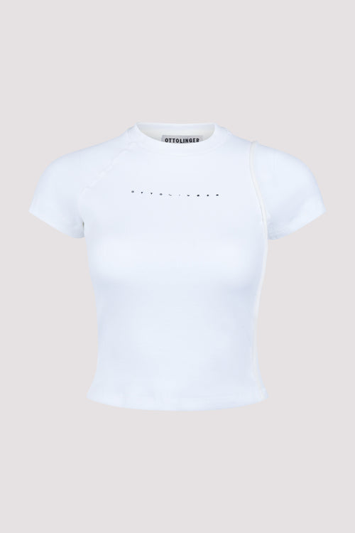 Ottolinger White Deconstructed Rib T-Shirt