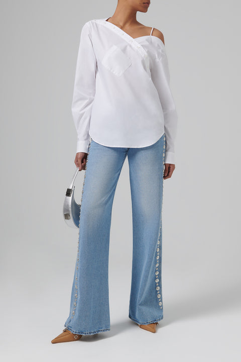 White Heart Cotton Shirt