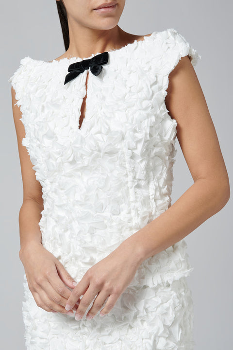 White Keyhole Cold-Shoulder Crop Top