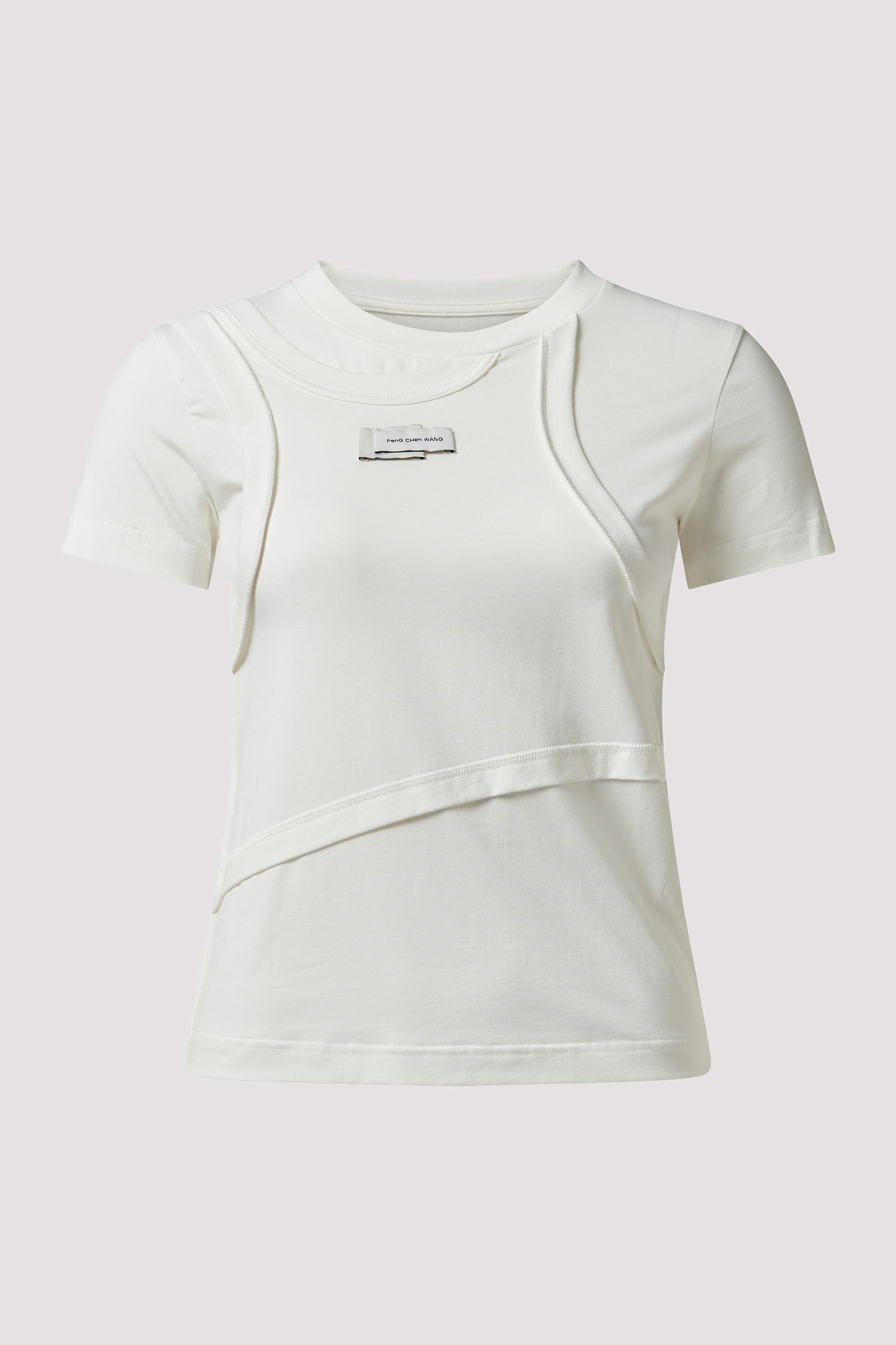 Feng Chen Wang White Double Panel T-Shirt
