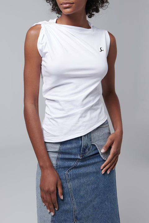 White Twisted T-Shirt