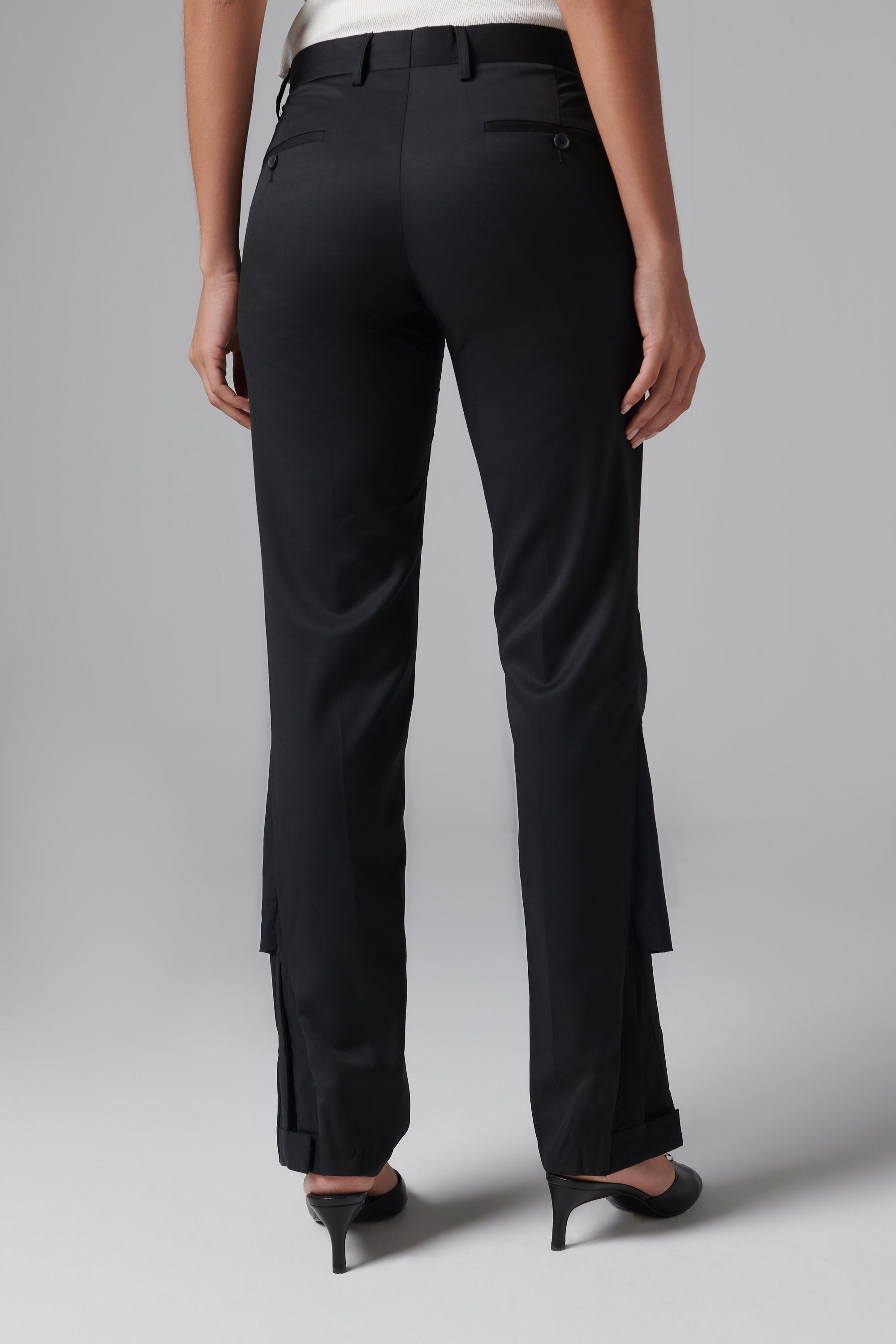 Hodakova Black Slim-Leg Suit Pants Black / XS Hodakova Black Slim-Leg Suit Pants Black / XS