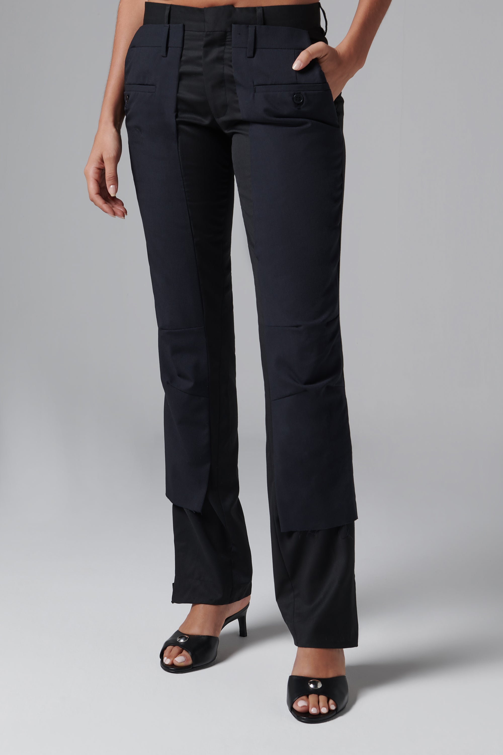 Hodakova Black Slim-Leg Suit Pants Black / XS Hodakova Black Slim-Leg Suit Pants Black / XS
