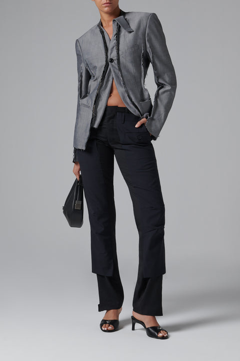 Black Slim-Leg Suit Pants