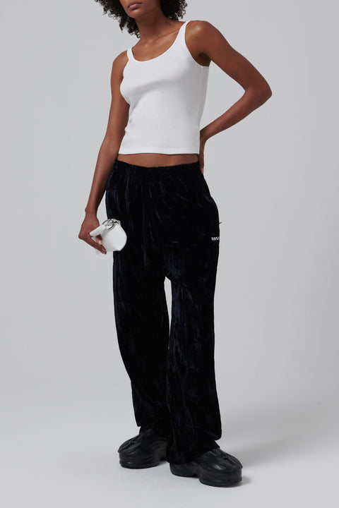 Black Wide Leg Trackpants