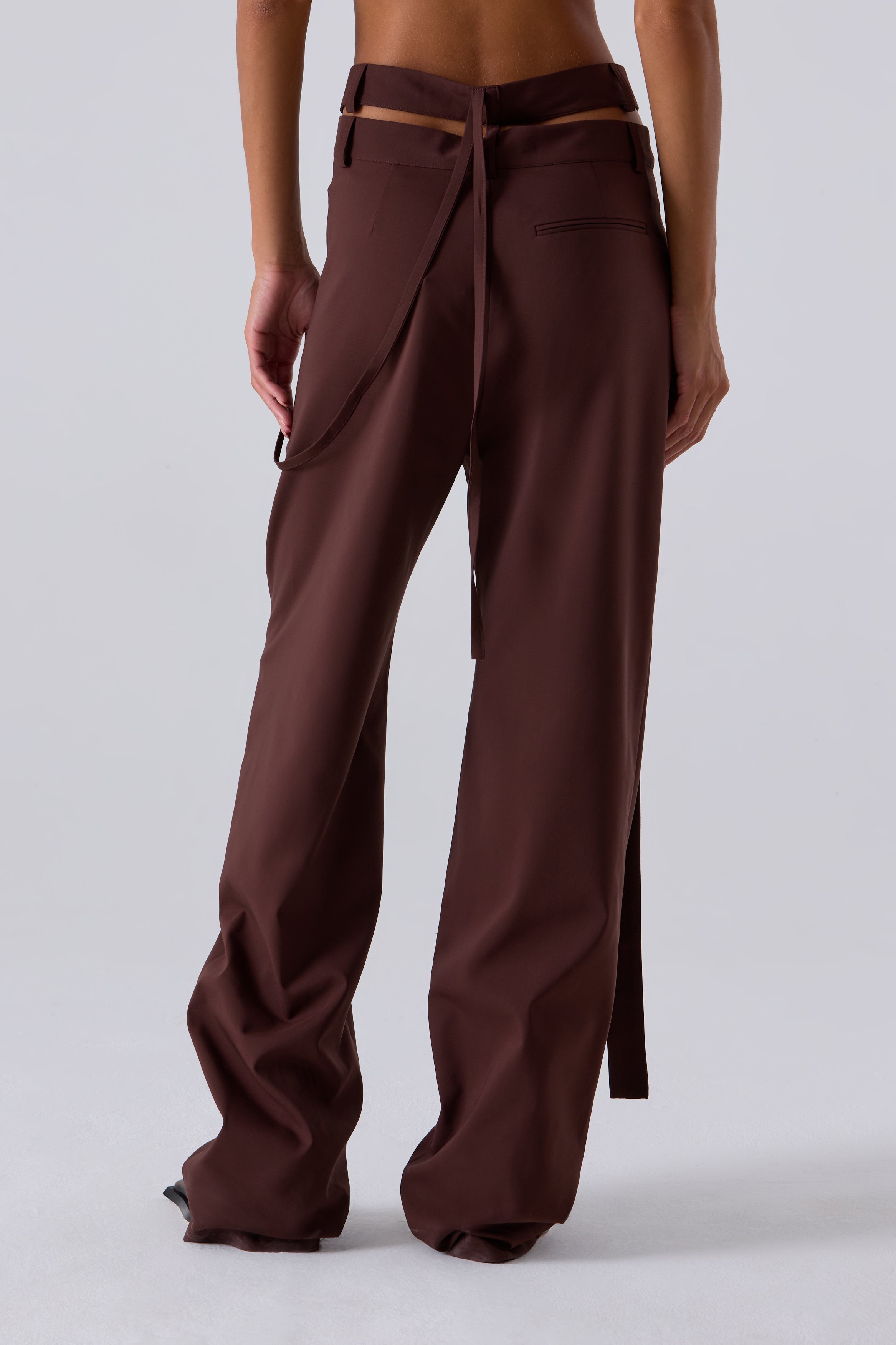 Ottolinger Brown Signature Wrap Suit Pants