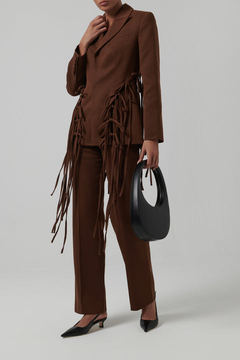 Brown Straight Leg Pants