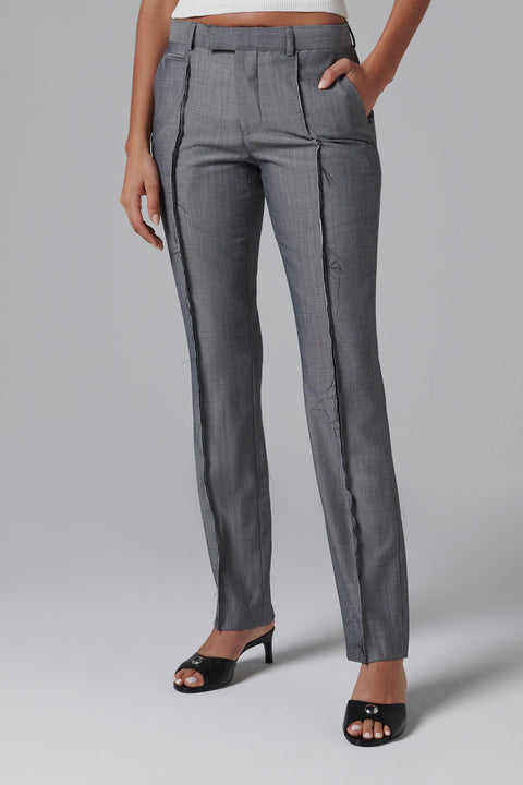 Grey Horse Hair Suit Pants