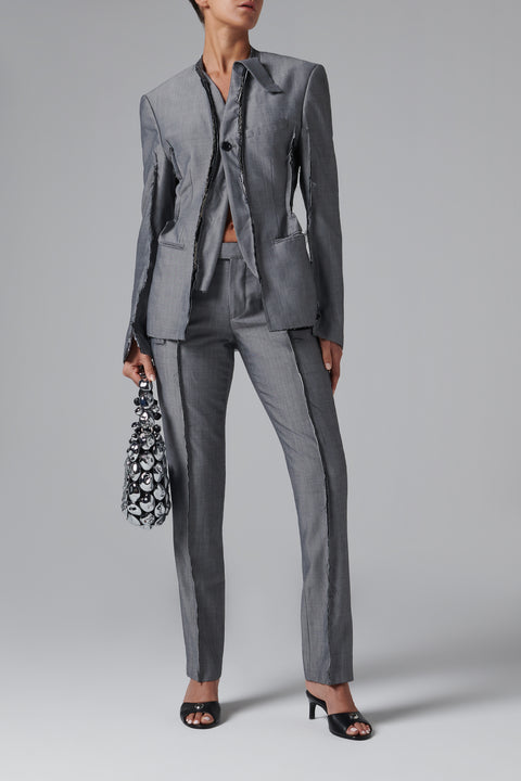 Grey Horse Hair Suit Pants