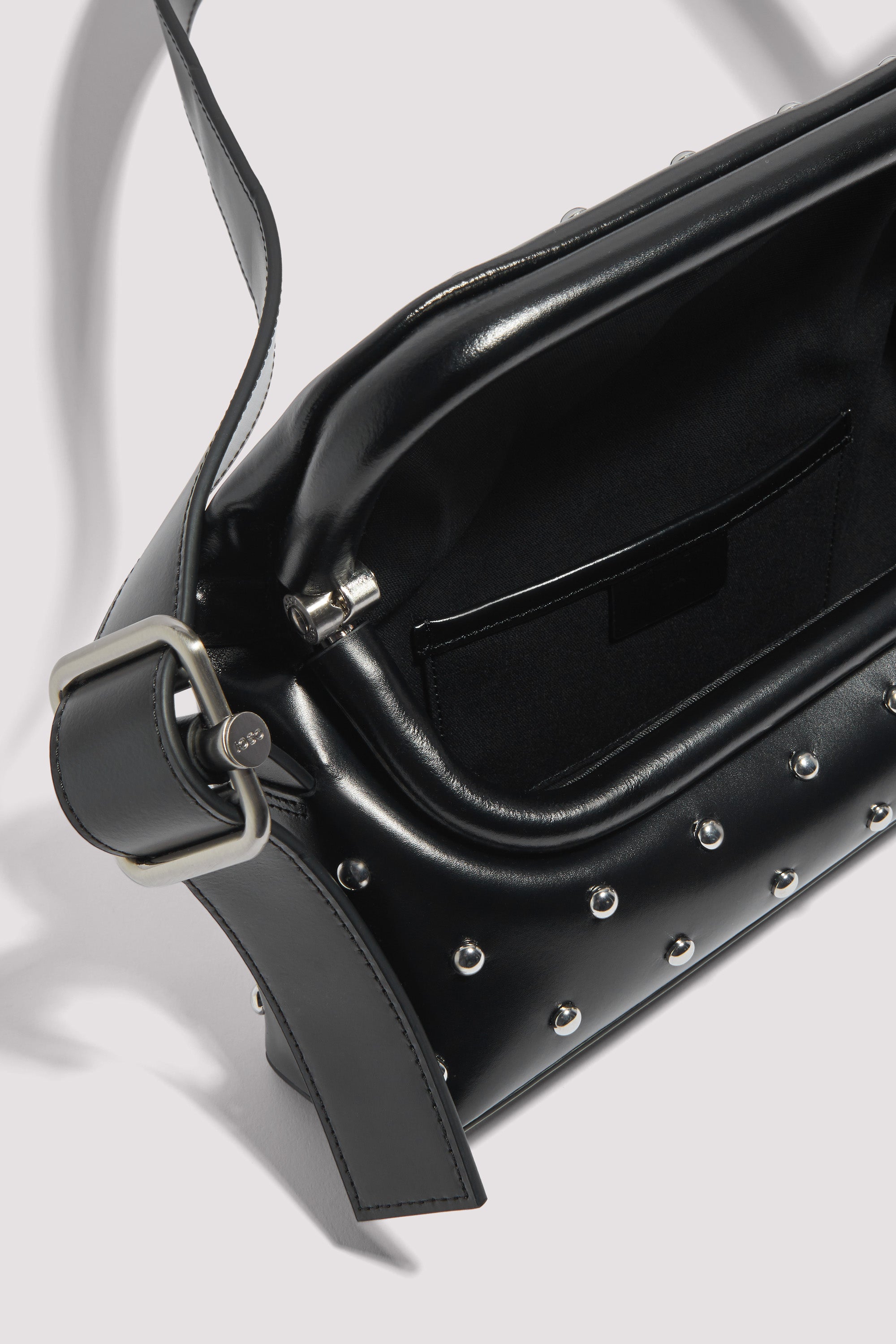 Osoi Black Folder Brot Bag With Stud