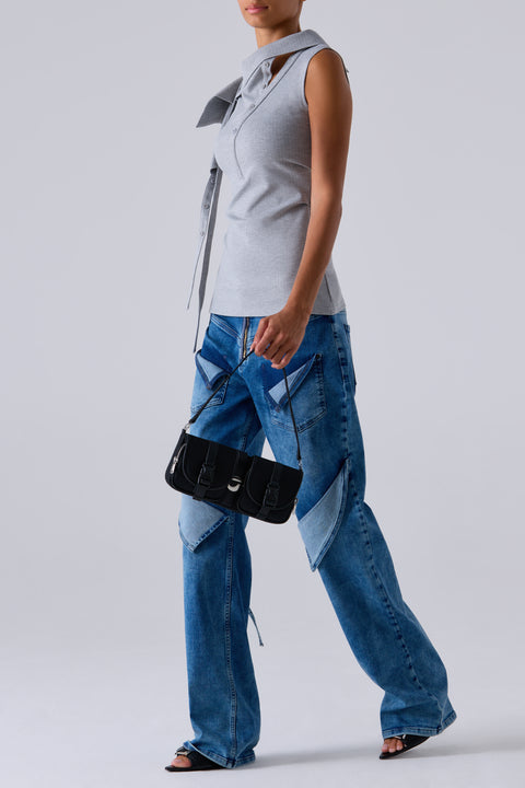 Black Cargo Baguette Bag