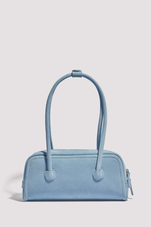 Marge Sherwood Blue Soft Baguette Suede Bag