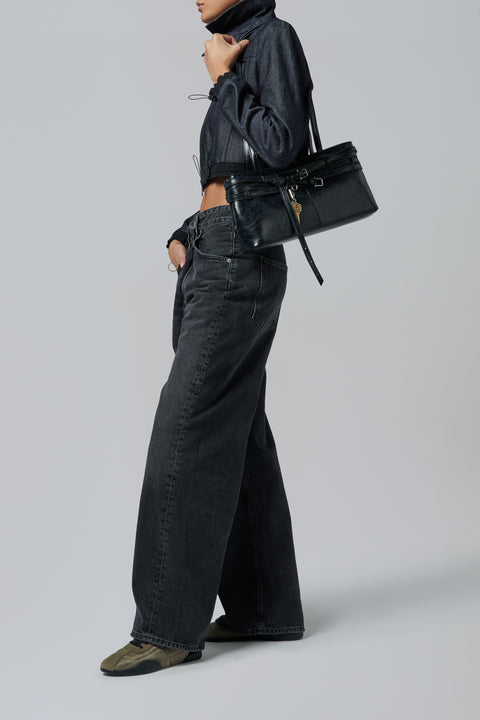 Black Brocle Shoulder Bag