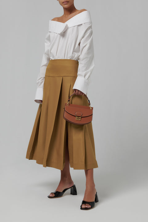 Brown Mini Apo-G Top Handle Bag